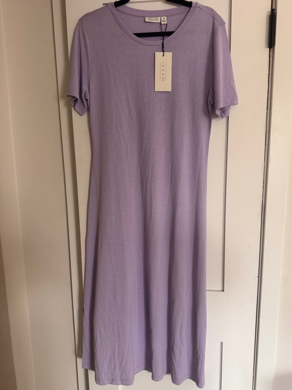 NWT Masai Copenhagen MaNoriva Lavender Short-Sleeve Midi‎ Dress